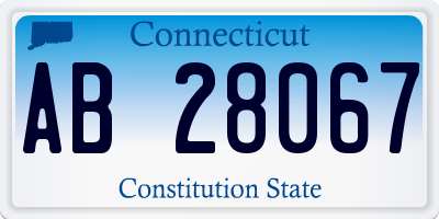 CT license plate AB28067