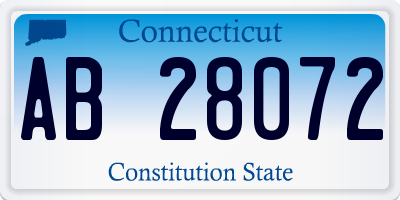 CT license plate AB28072