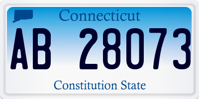 CT license plate AB28073