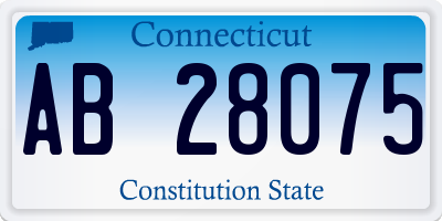 CT license plate AB28075