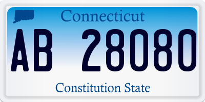 CT license plate AB28080
