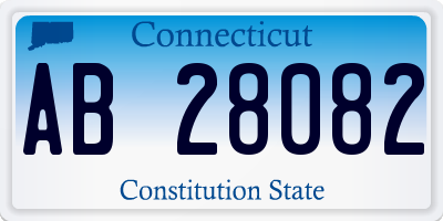 CT license plate AB28082