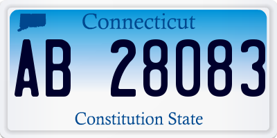 CT license plate AB28083