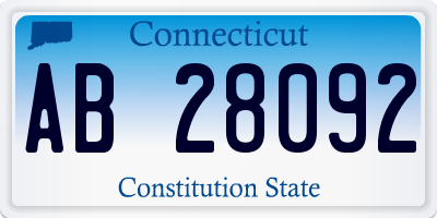 CT license plate AB28092
