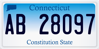 CT license plate AB28097