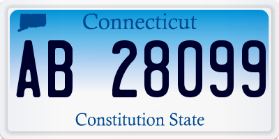 CT license plate AB28099