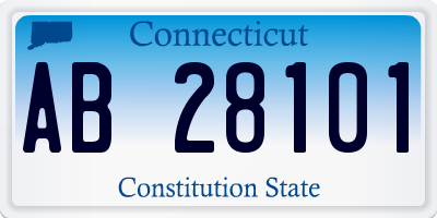 CT license plate AB28101