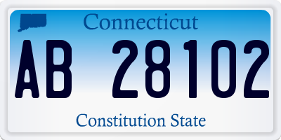 CT license plate AB28102
