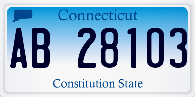 CT license plate AB28103