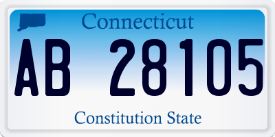 CT license plate AB28105