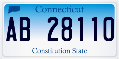 CT license plate AB28110