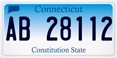 CT license plate AB28112