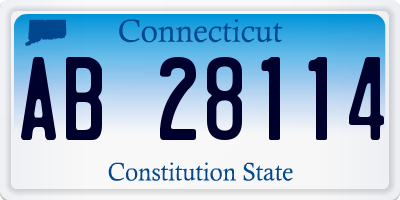 CT license plate AB28114