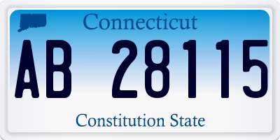 CT license plate AB28115