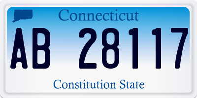 CT license plate AB28117