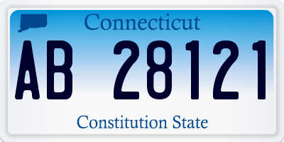 CT license plate AB28121