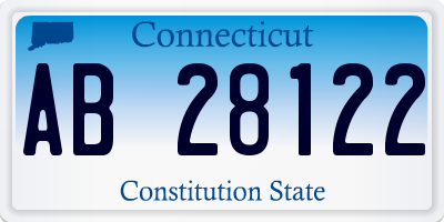 CT license plate AB28122