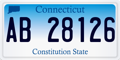 CT license plate AB28126