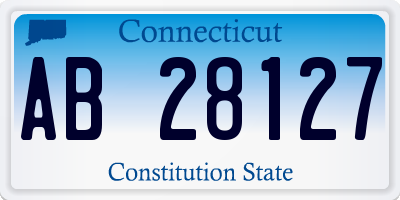 CT license plate AB28127