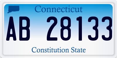 CT license plate AB28133