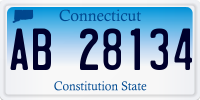 CT license plate AB28134