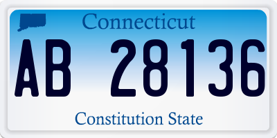 CT license plate AB28136