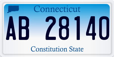 CT license plate AB28140