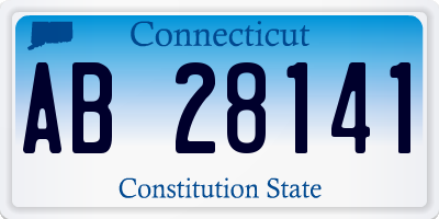 CT license plate AB28141