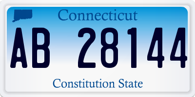 CT license plate AB28144