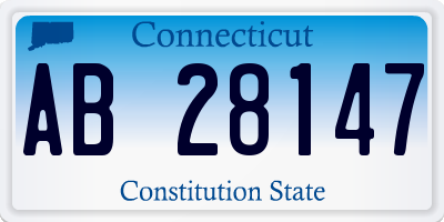 CT license plate AB28147