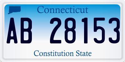 CT license plate AB28153
