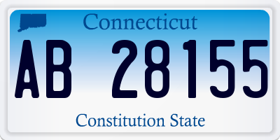 CT license plate AB28155