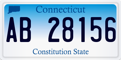 CT license plate AB28156