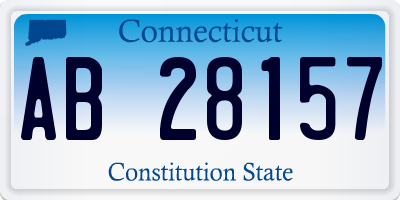 CT license plate AB28157
