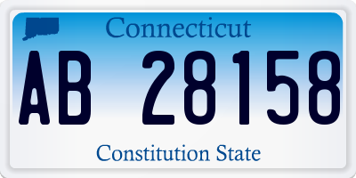 CT license plate AB28158