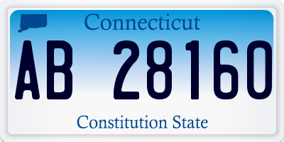 CT license plate AB28160