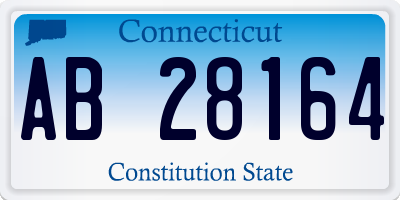CT license plate AB28164