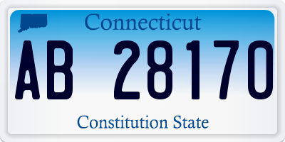 CT license plate AB28170