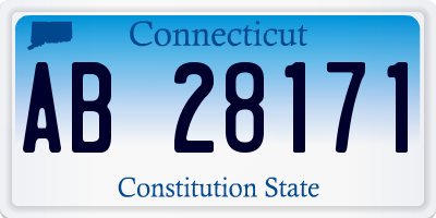 CT license plate AB28171