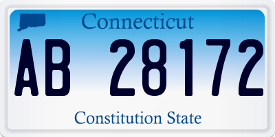 CT license plate AB28172