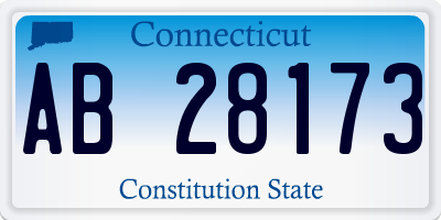 CT license plate AB28173