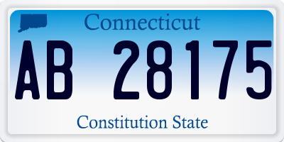 CT license plate AB28175