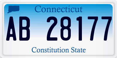 CT license plate AB28177