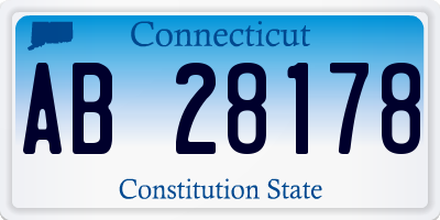 CT license plate AB28178