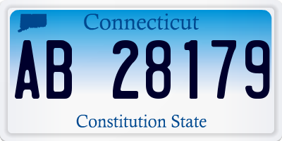 CT license plate AB28179
