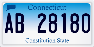 CT license plate AB28180