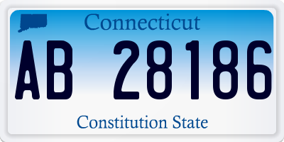 CT license plate AB28186