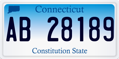 CT license plate AB28189