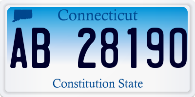 CT license plate AB28190