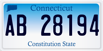 CT license plate AB28194